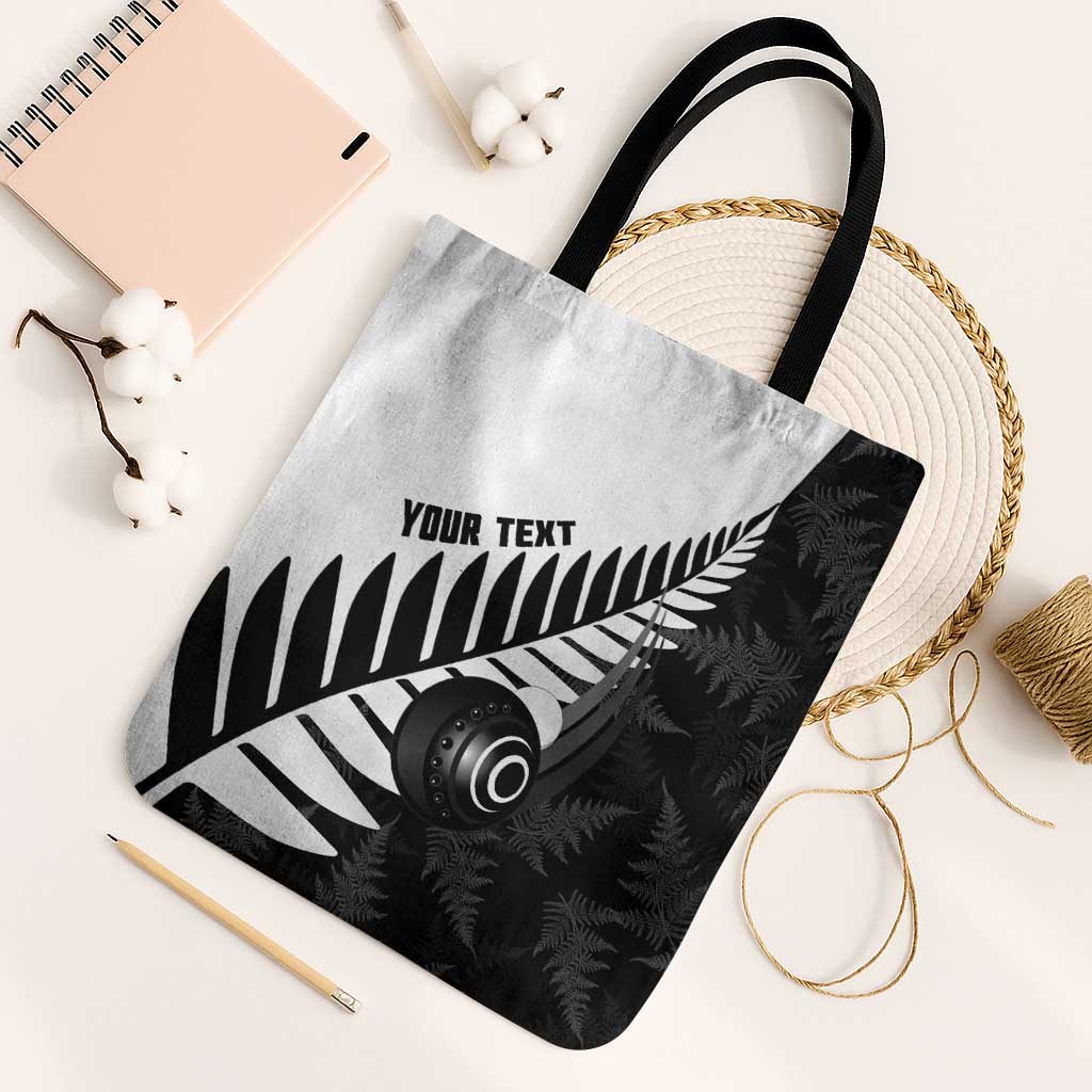 New Zealand Lawn Bowls Custom Tote Bag Aotearoa Silver Fern - Aussie Hoodie