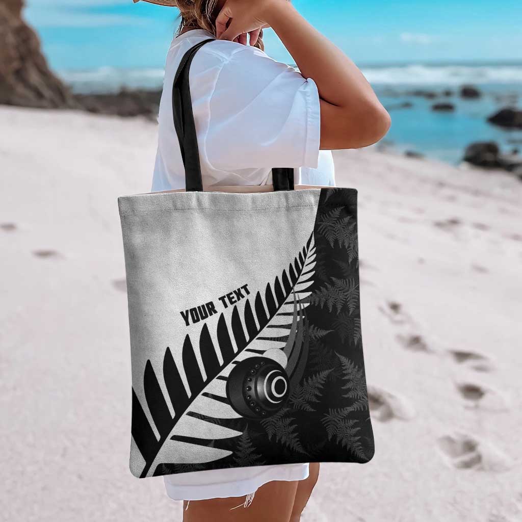 New Zealand Lawn Bowls Custom Tote Bag Aotearoa Silver Fern - Aussie Hoodie