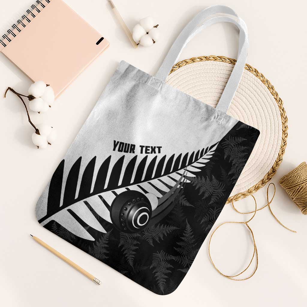 New Zealand Lawn Bowls Custom Tote Bag Aotearoa Silver Fern - Aussie Hoodie