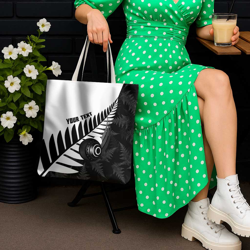New Zealand Lawn Bowls Custom Tote Bag Aotearoa Silver Fern - Aussie Hoodie