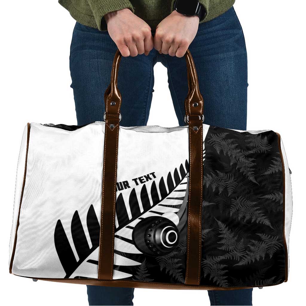 New Zealand Lawn Bowls Custom Travel Bag Aotearoa Silver Fern - Aussie Hoodie