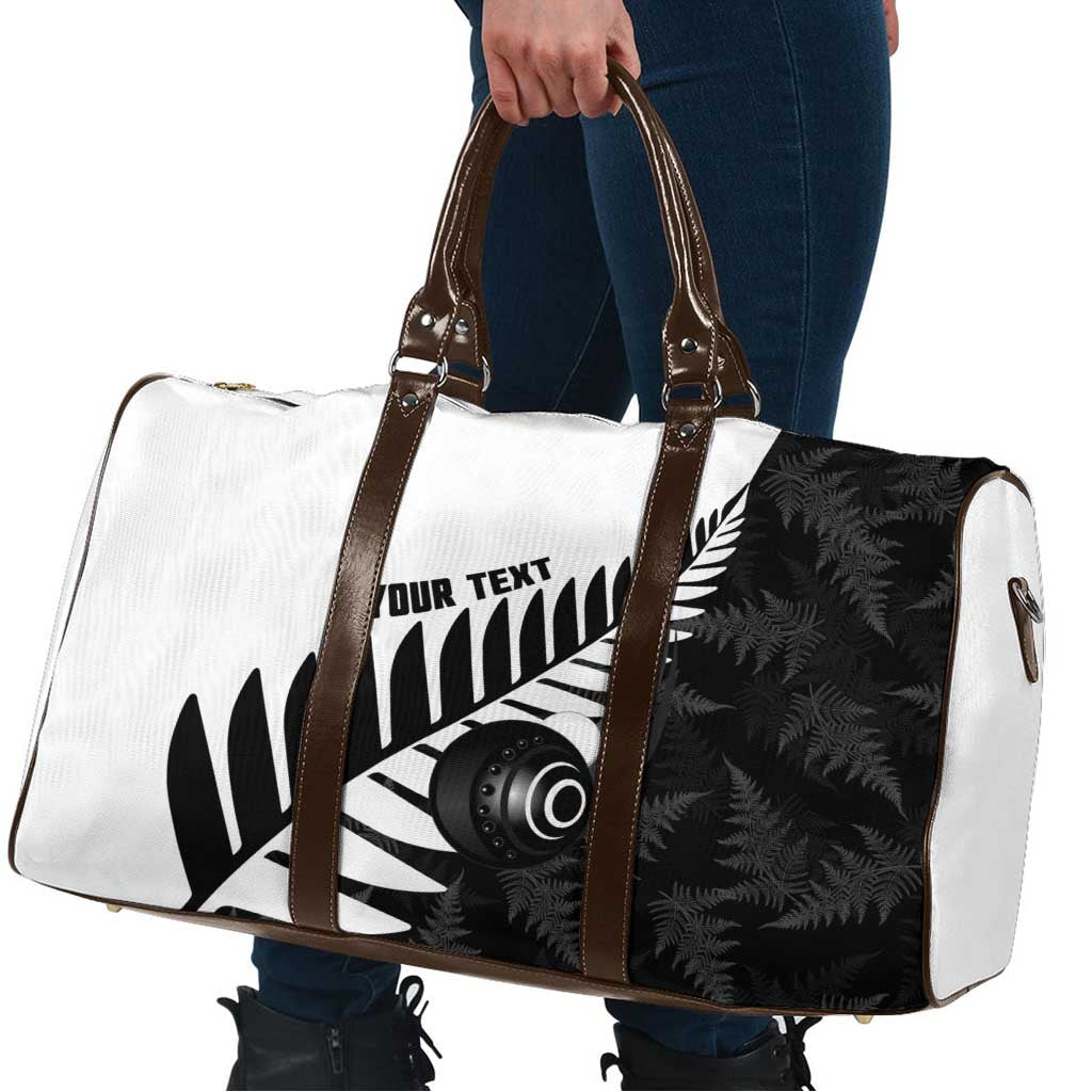 New Zealand Lawn Bowls Custom Travel Bag Aotearoa Silver Fern - Aussie Hoodie