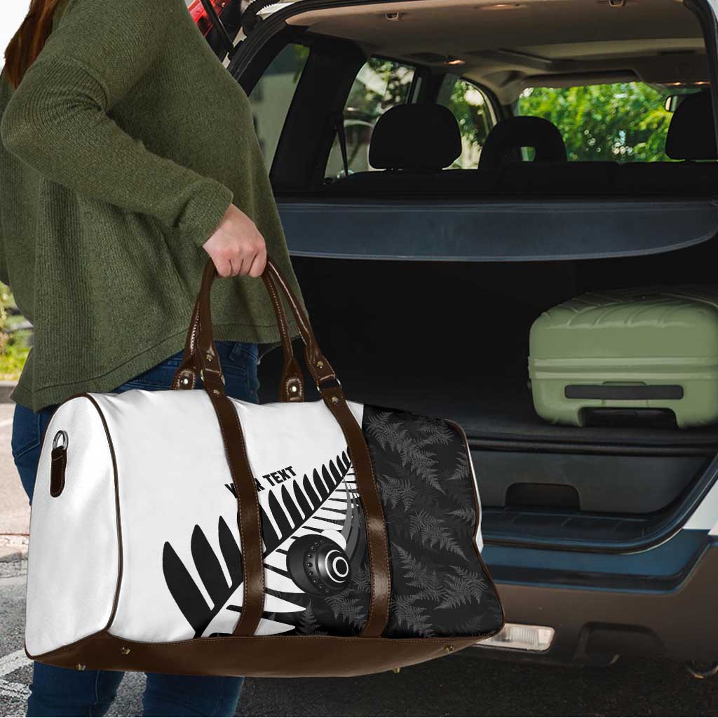 New Zealand Lawn Bowls Custom Travel Bag Aotearoa Silver Fern - Aussie Hoodie