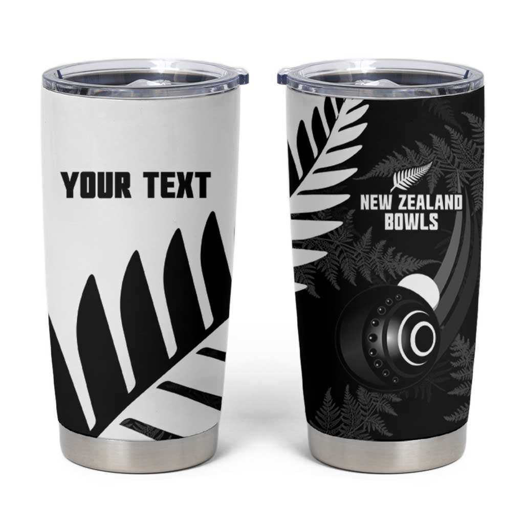 New Zealand Lawn Bowls Custom Tumbler Cup Aotearoa Silver Fern - Aussie Hoodie