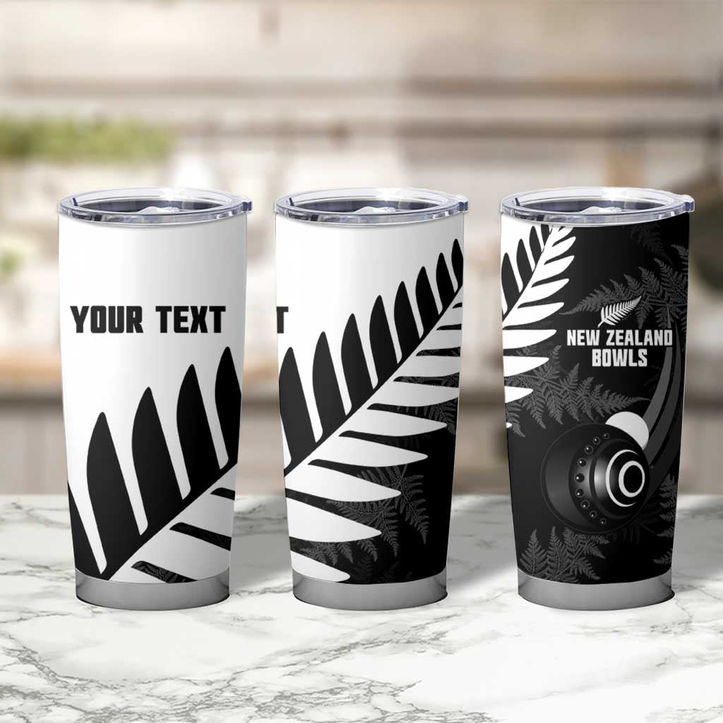 New Zealand Lawn Bowls Custom Tumbler Cup Aotearoa Silver Fern - Aussie Hoodie