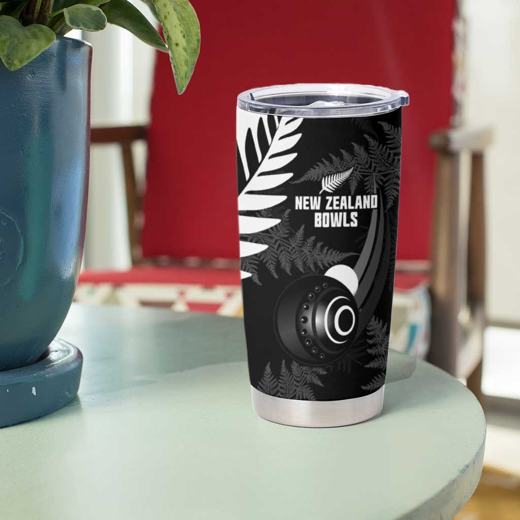 New Zealand Lawn Bowls Custom Tumbler Cup Aotearoa Silver Fern - Aussie Hoodie