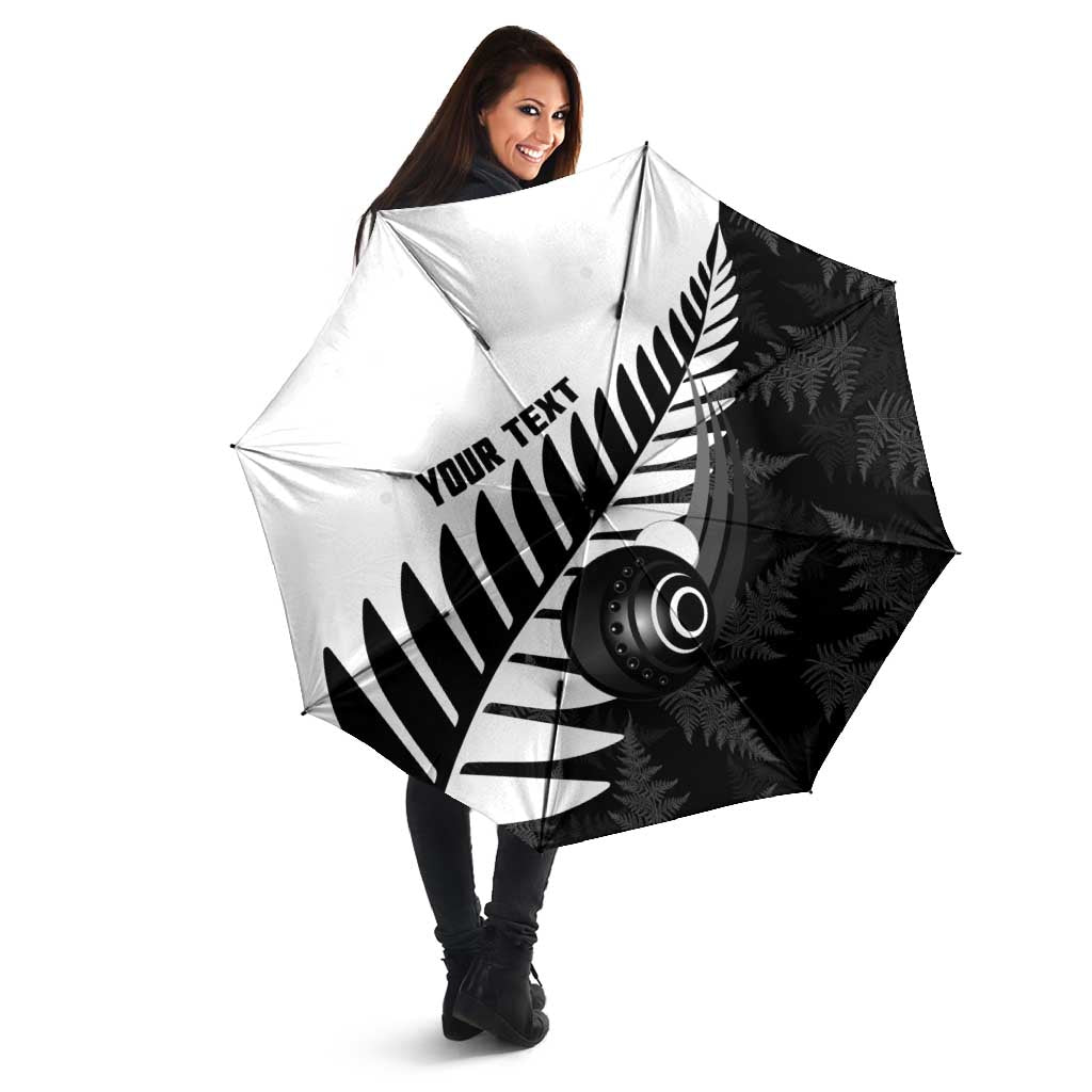 New Zealand Lawn Bowls Custom Umbrella Aotearoa Silver Fern - Aussie Hoodie