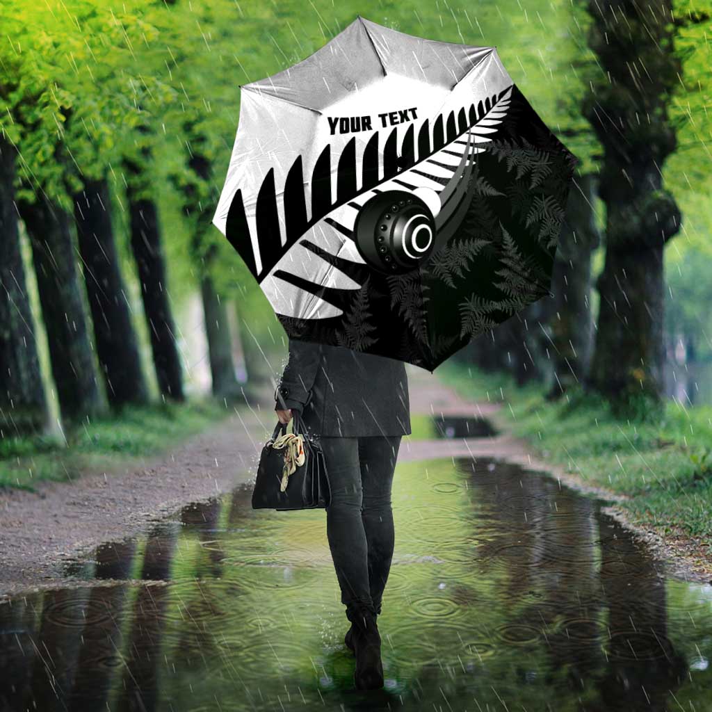 New Zealand Lawn Bowls Custom Umbrella Aotearoa Silver Fern - Aussie Hoodie