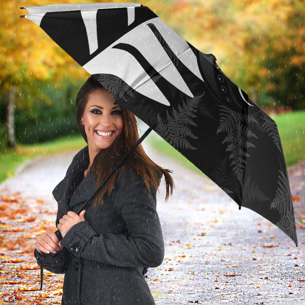 New Zealand Lawn Bowls Custom Umbrella Aotearoa Silver Fern - Aussie Hoodie