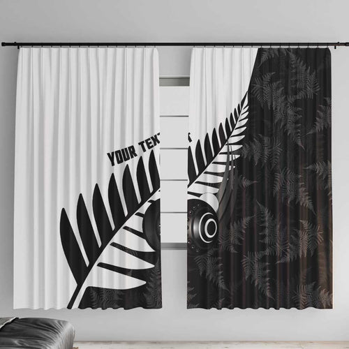 New Zealand Lawn Bowls Custom Window Curtain Aotearoa Silver Fern - Aussie Hoodie