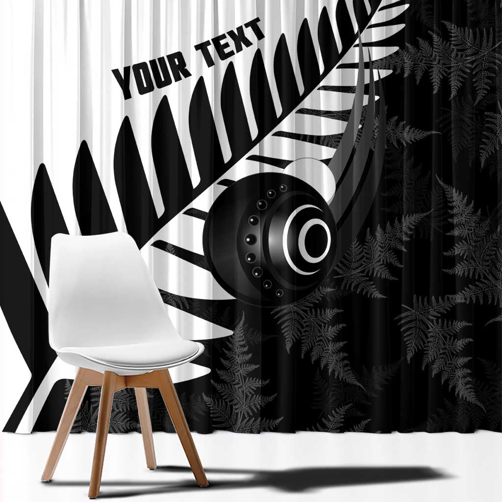 New Zealand Lawn Bowls Custom Window Curtain Aotearoa Silver Fern - Aussie Hoodie