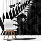 New Zealand Lawn Bowls Custom Window Curtain Aotearoa Silver Fern - Aussie Hoodie