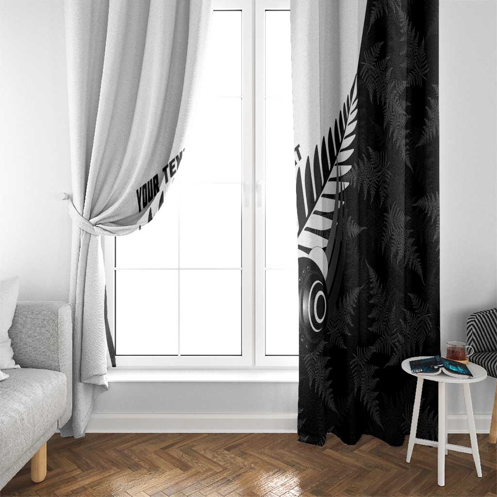 New Zealand Lawn Bowls Custom Window Curtain Aotearoa Silver Fern - Aussie Hoodie