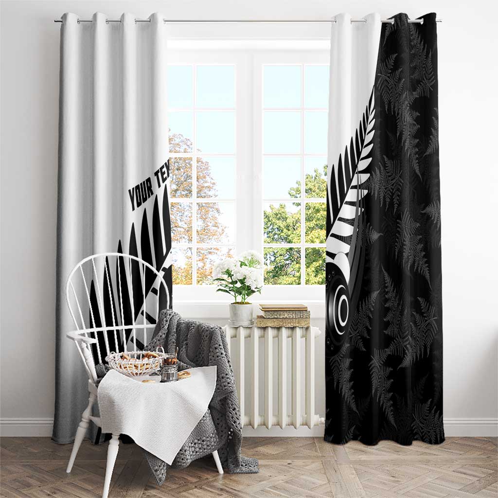 New Zealand Lawn Bowls Custom Window Curtain Aotearoa Silver Fern - Aussie Hoodie