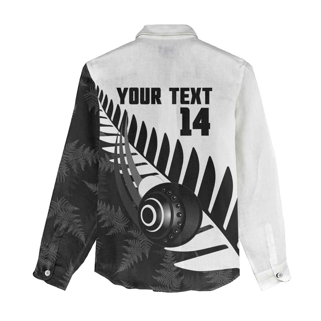 New Zealand Lawn Bowls Custom Women Casual Shirt Aotearoa Silver Fern - Aussie Hoodie