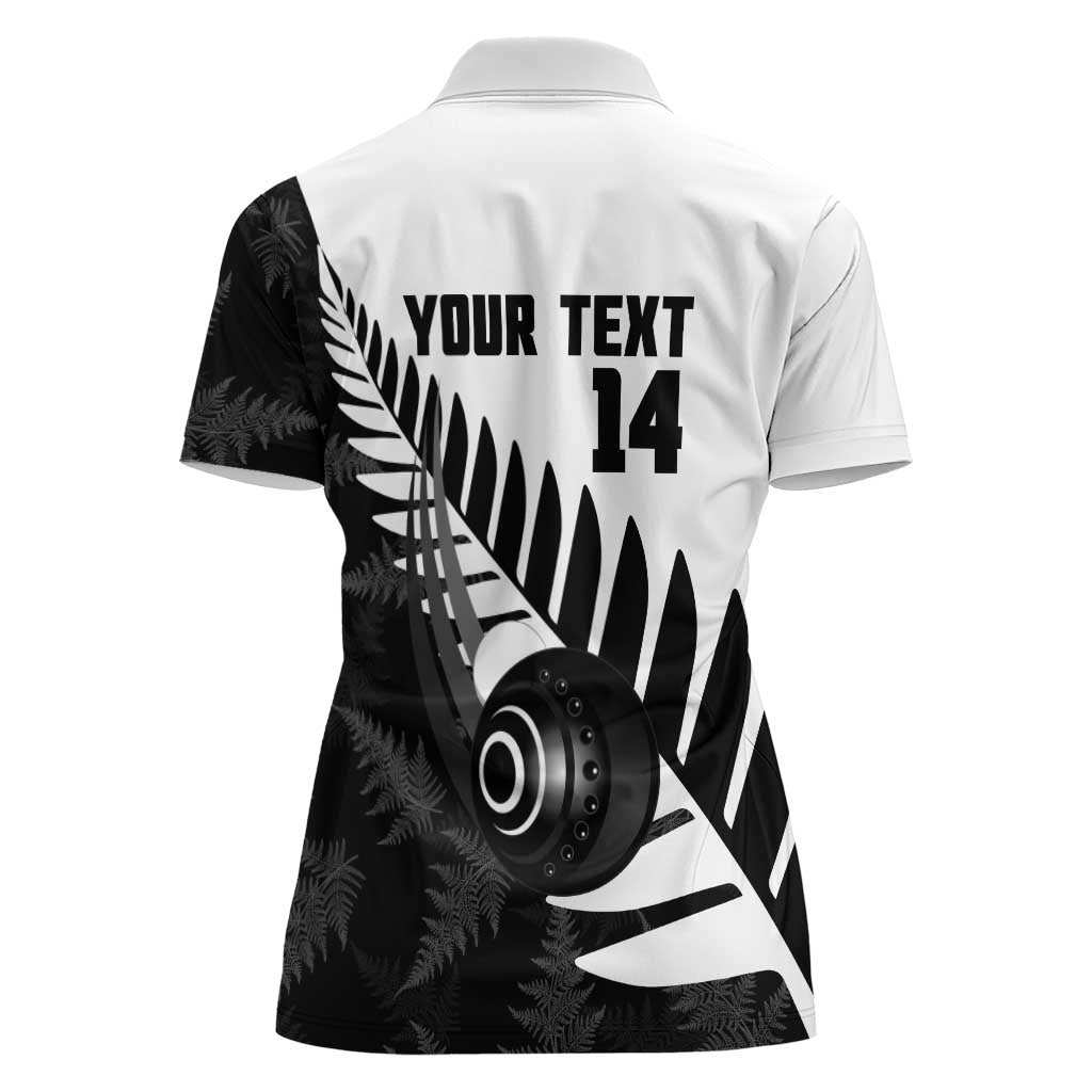 New Zealand Lawn Bowls Custom Women Polo Shirt Aotearoa Silver Fern - Aussie Hoodie