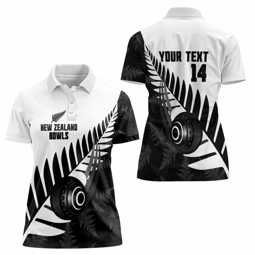 New Zealand Lawn Bowls Custom Women Polo Shirt Aotearoa Silver Fern - Aussie Hoodie
