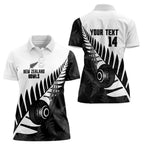 New Zealand Lawn Bowls Custom Women Polo Shirt Aotearoa Silver Fern - Aussie Hoodie