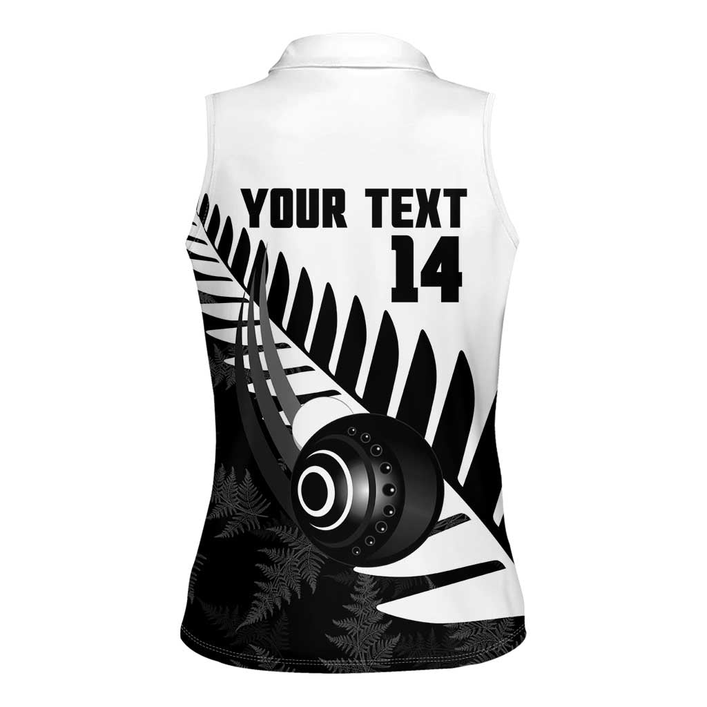 New Zealand Lawn Bowls Custom Women Sleeveless Polo Shirt Aotearoa Silver Fern - Aussie Hoodie