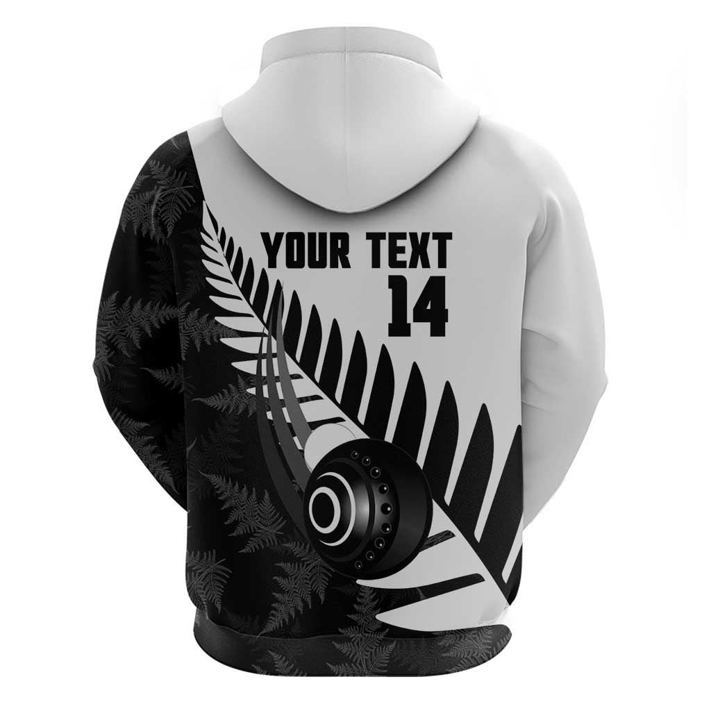 New Zealand Lawn Bowls Custom Zip Hoodie Aotearoa Silver Fern - Aussie Hoodie