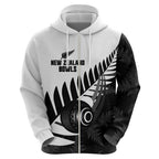 New Zealand Lawn Bowls Custom Zip Hoodie Aotearoa Silver Fern - Aussie Hoodie