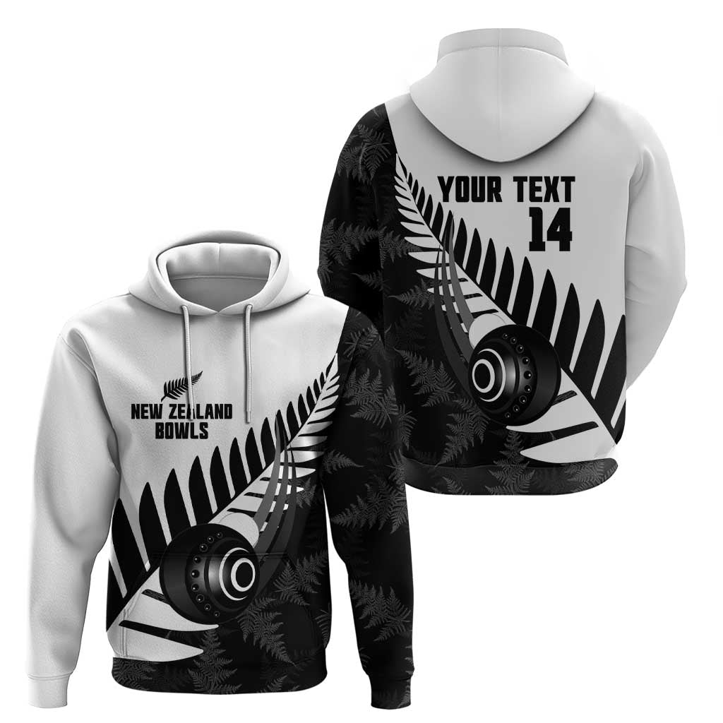 New Zealand Lawn Bowls Custom Zip Hoodie Aotearoa Silver Fern - Aussie Hoodie