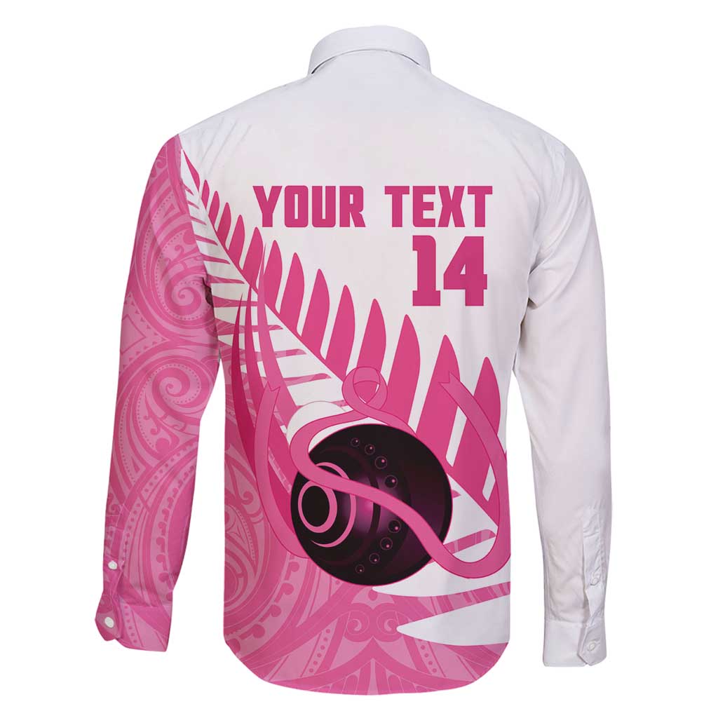 New Zealand Lawn Bowls Breast Cancer Custom Family Matching Long Sleeve Bodycon Dress and Hawaiian Shirt Aotearoa Maori Silver Fern Pink Ribbon - Aussie Hoodie