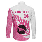 New Zealand Lawn Bowls Breast Cancer Custom Family Matching Short Sleeve Bodycon Dress and Hawaiian Shirt Aotearoa Maori Silver Fern Pink Ribbon - Aussie Hoodie