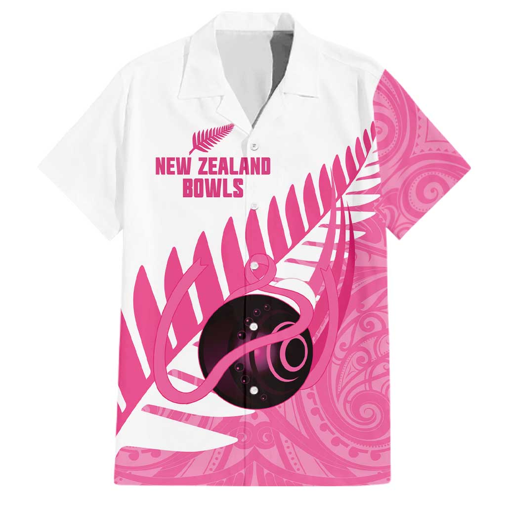 New Zealand Lawn Bowls Breast Cancer Custom Family Matching Tank Maxi Dress and Hawaiian Shirt Aotearoa Maori Silver Fern Pink Ribbon - Aussie Hoodie