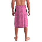 New Zealand Lawn Bowls Breast Cancer Custom Lavalava Aotearoa Maori Silver Fern Pink Ribbon - Aussie Hoodie