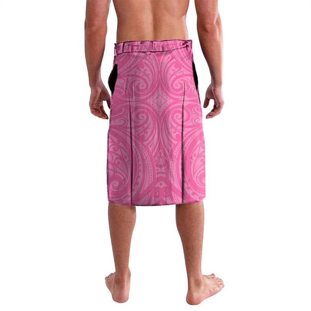 New Zealand Lawn Bowls Breast Cancer Custom Lavalava Aotearoa Maori Silver Fern Pink Ribbon - Aussie Hoodie