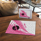 New Zealand Lawn Bowls Breast Cancer Custom Puzzle Aotearoa Maori Silver Fern Pink Ribbon - Aussie Hoodie