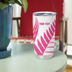 New Zealand Lawn Bowls Breast Cancer Custom Tumbler Cup Aotearoa Maori Silver Fern Pink Ribbon - Aussie Hoodie