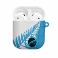 New Zealand Lawn Bowls Prostate Cancer Custom AirPods Case Aotearoa Maori Silver Fern Blue Ribbon - Aussie Hoodie