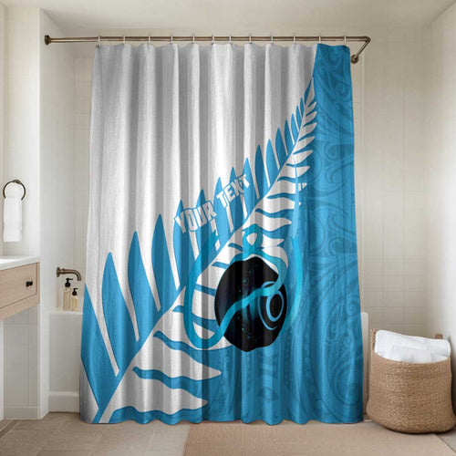 New Zealand Lawn Bowls Prostate Cancer Custom Bathroom Set Aotearoa Maori Silver Fern Blue Ribbon - Aussie Hoodie