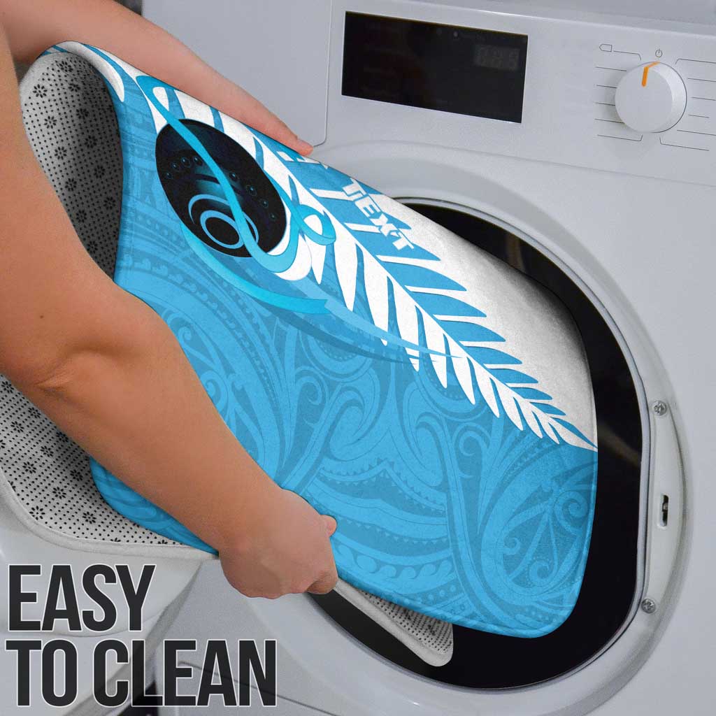 New Zealand Lawn Bowls Prostate Cancer Custom Bathroom Set Aotearoa Maori Silver Fern Blue Ribbon - Aussie Hoodie