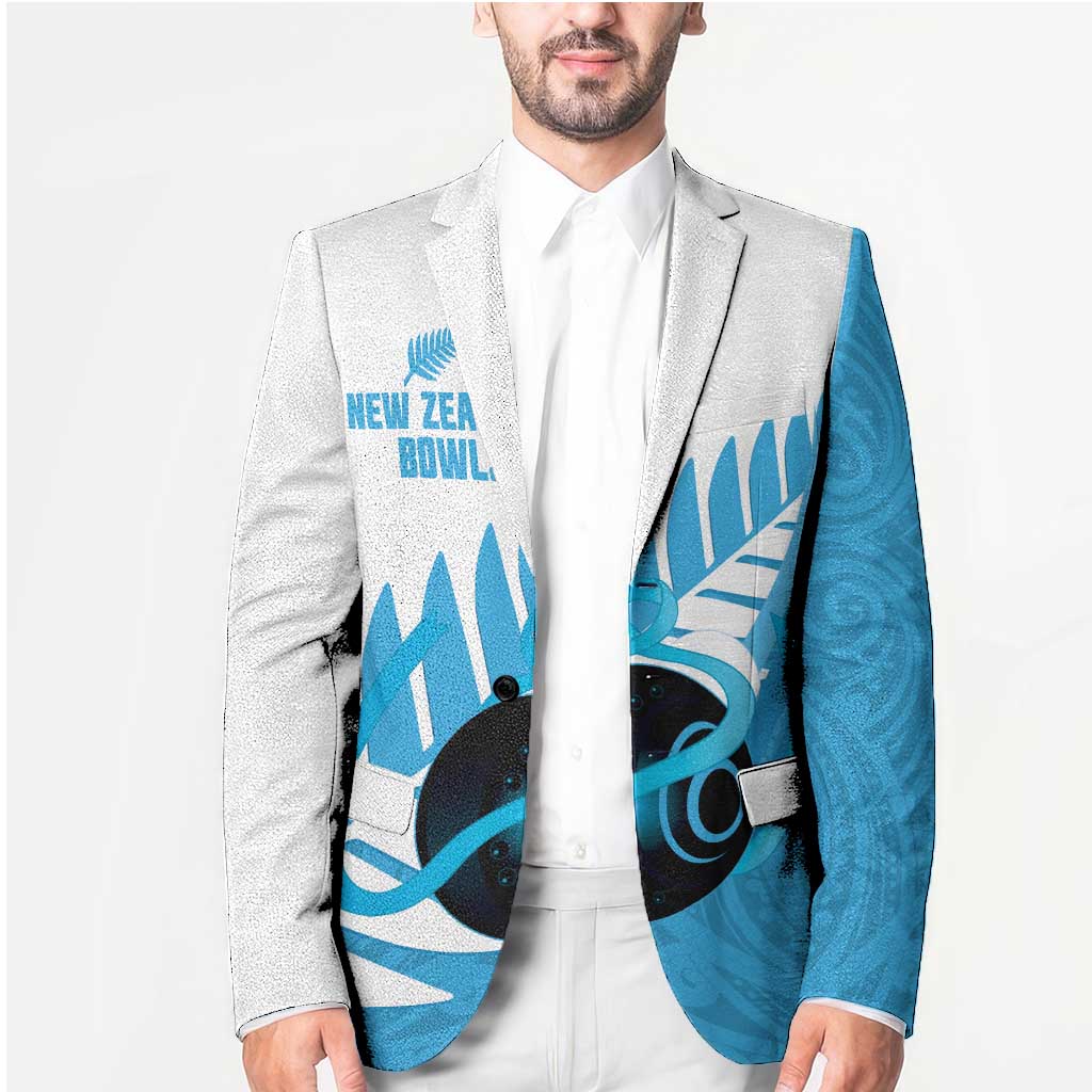 New Zealand Lawn Bowls Prostate Cancer Custom Blazer Aotearoa Maori Silver Fern Blue Ribbon - Aussie Hoodie