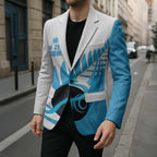 New Zealand Lawn Bowls Prostate Cancer Custom Blazer Aotearoa Maori Silver Fern Blue Ribbon - Aussie Hoodie