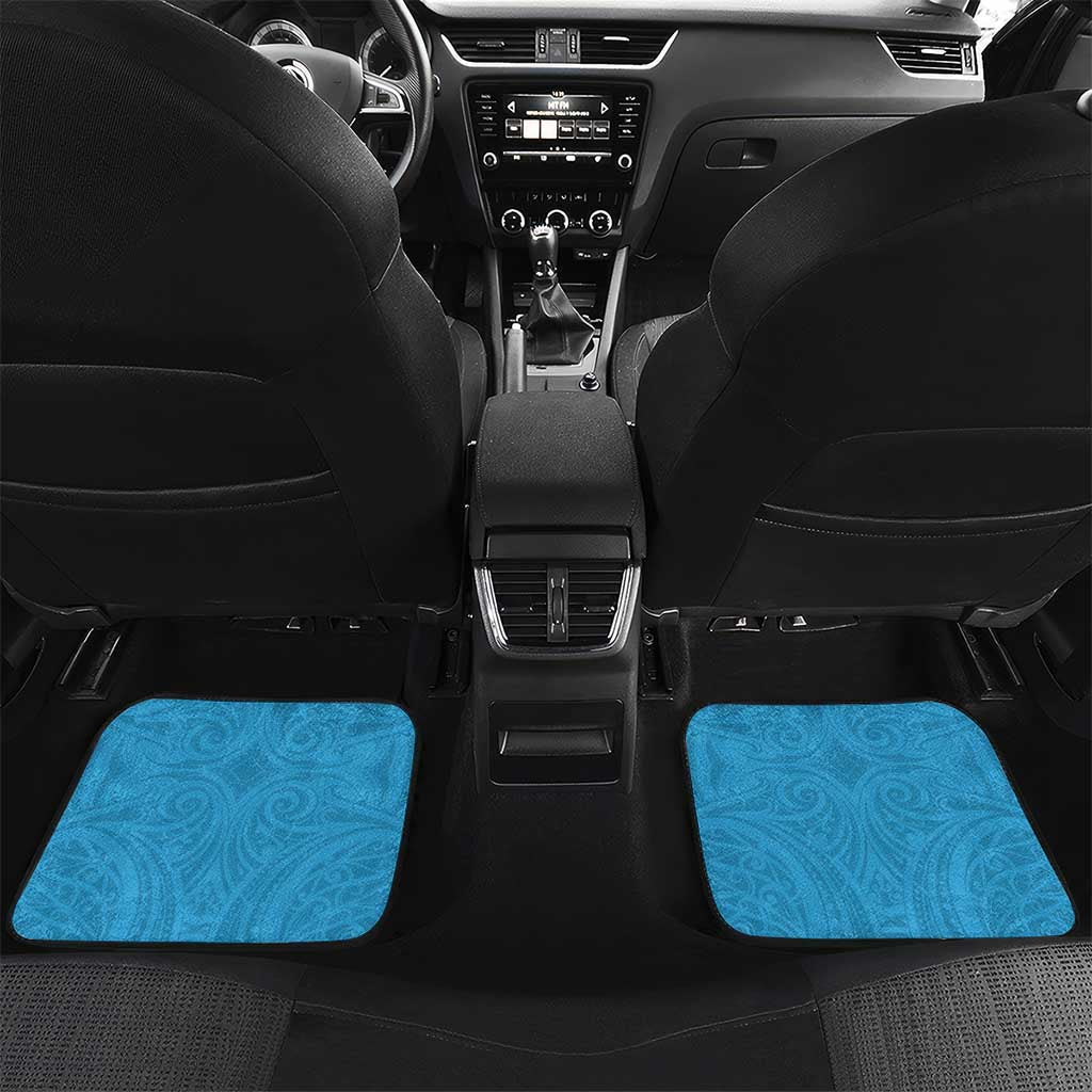New Zealand Lawn Bowls Prostate Cancer Custom Car Mats Aotearoa Maori Silver Fern Blue Ribbon - Aussie Hoodie