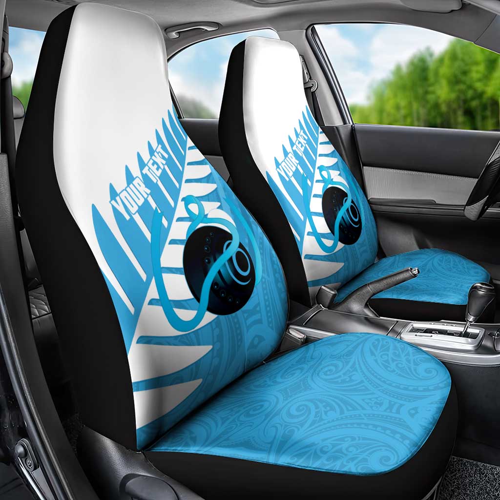 New Zealand Lawn Bowls Prostate Cancer Custom Car Seat Cover Aotearoa Maori Silver Fern Blue Ribbon - Aussie Hoodie