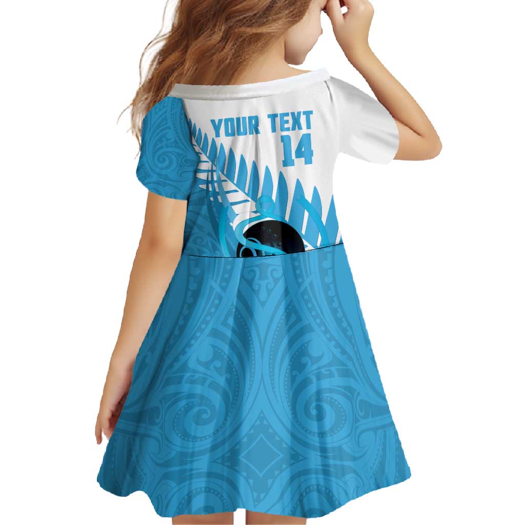 New Zealand Lawn Bowls Prostate Cancer Custom Family Matching Summer Maxi Dress and Hawaiian Shirt Aotearoa Maori Silver Fern Blue Ribbon - Aussie Hoodie