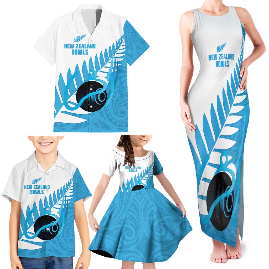 New Zealand Lawn Bowls Prostate Cancer Custom Family Matching Tank Maxi Dress and Hawaiian Shirt Aotearoa Maori Silver Fern Blue Ribbon - Aussie Hoodie