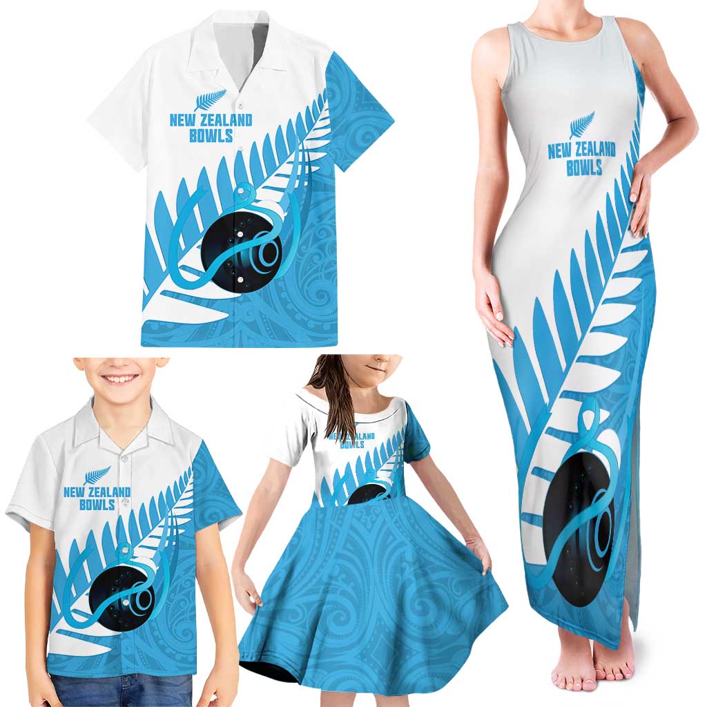 New Zealand Lawn Bowls Prostate Cancer Custom Family Matching Tank Maxi Dress and Hawaiian Shirt Aotearoa Maori Silver Fern Blue Ribbon - Aussie Hoodie