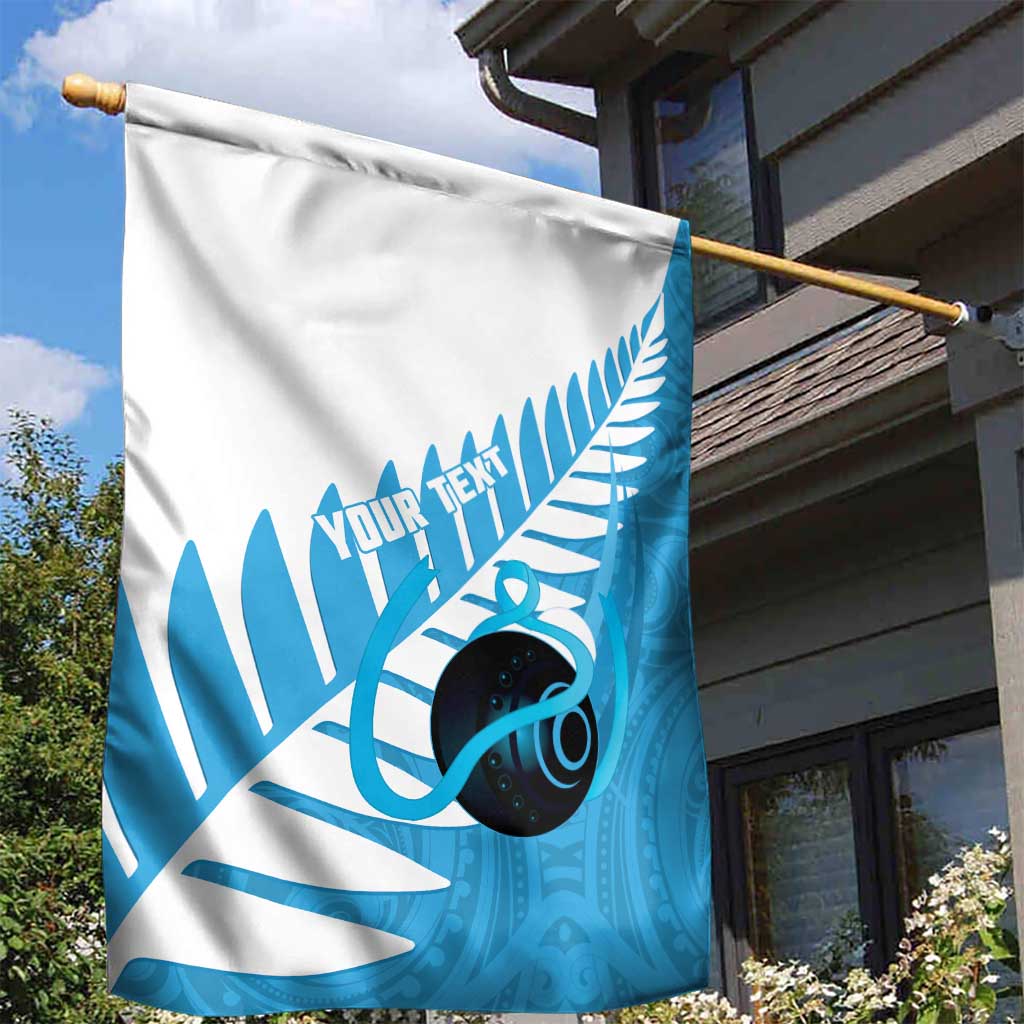 New Zealand Lawn Bowls Prostate Cancer Custom Garden Flag Aotearoa Maori Silver Fern Blue Ribbon - Aussie Hoodie