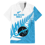New Zealand Lawn Bowls Prostate Cancer Custom Hawaiian Shirt Aotearoa Maori Silver Fern Blue Ribbon - Aussie Hoodie
