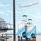 New Zealand Lawn Bowls Prostate Cancer Custom Luggage Cover Aotearoa Maori Silver Fern Blue Ribbon - Aussie Hoodie