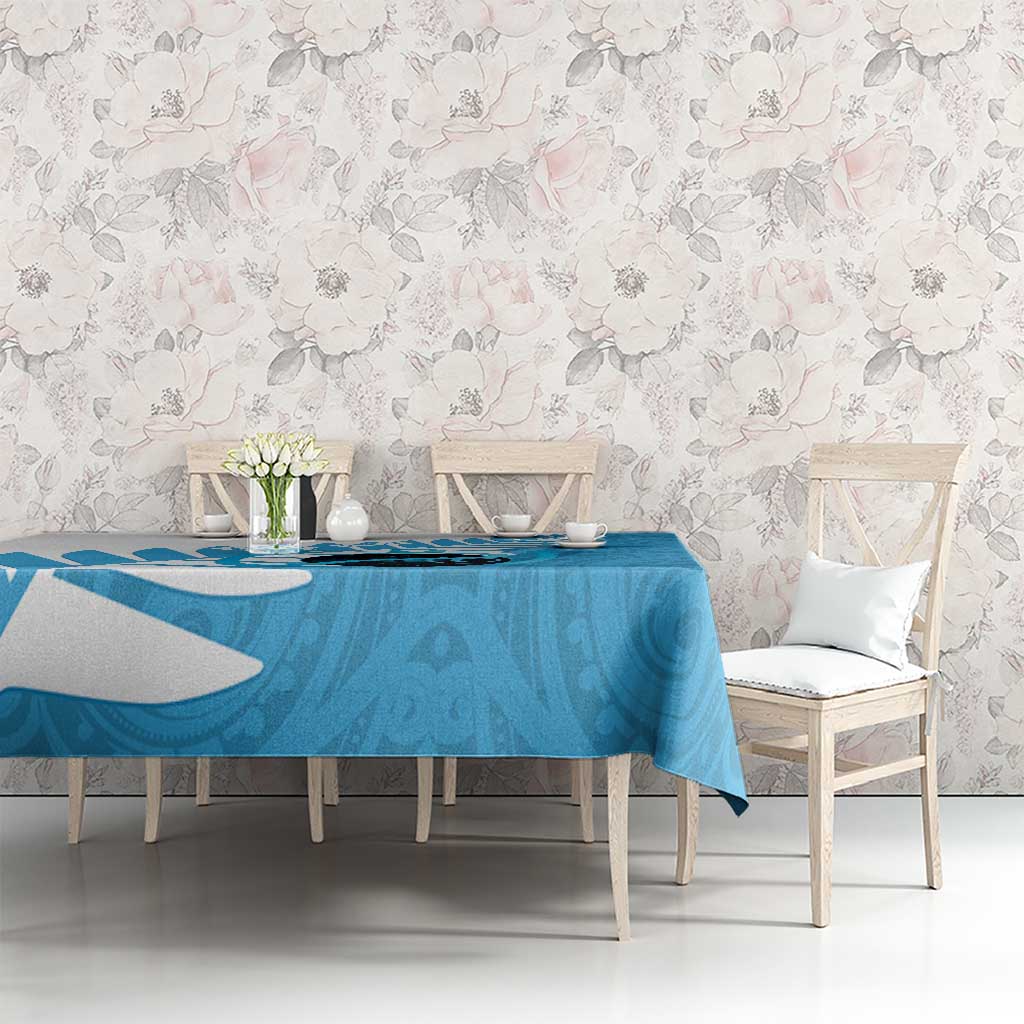 New Zealand Lawn Bowls Prostate Cancer Custom Tablecloth Aotearoa Maori Silver Fern Blue Ribbon - Aussie Hoodie