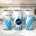 New Zealand Lawn Bowls Prostate Cancer Custom Tumbler Cup Aotearoa Maori Silver Fern Blue Ribbon - Aussie Hoodie