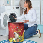 Australia Sulphur-crested Cockatoo Christmas Laundry Basket Aussie Native Flowers Merry Xmas - Aussie Hoodie