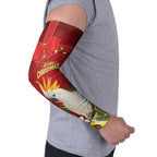 Personalised Australia Sulphur-crested Cockatoo Christmas Arm Sleeves Aussie Native Flowers Merry Xmas - Aussie Hoodie